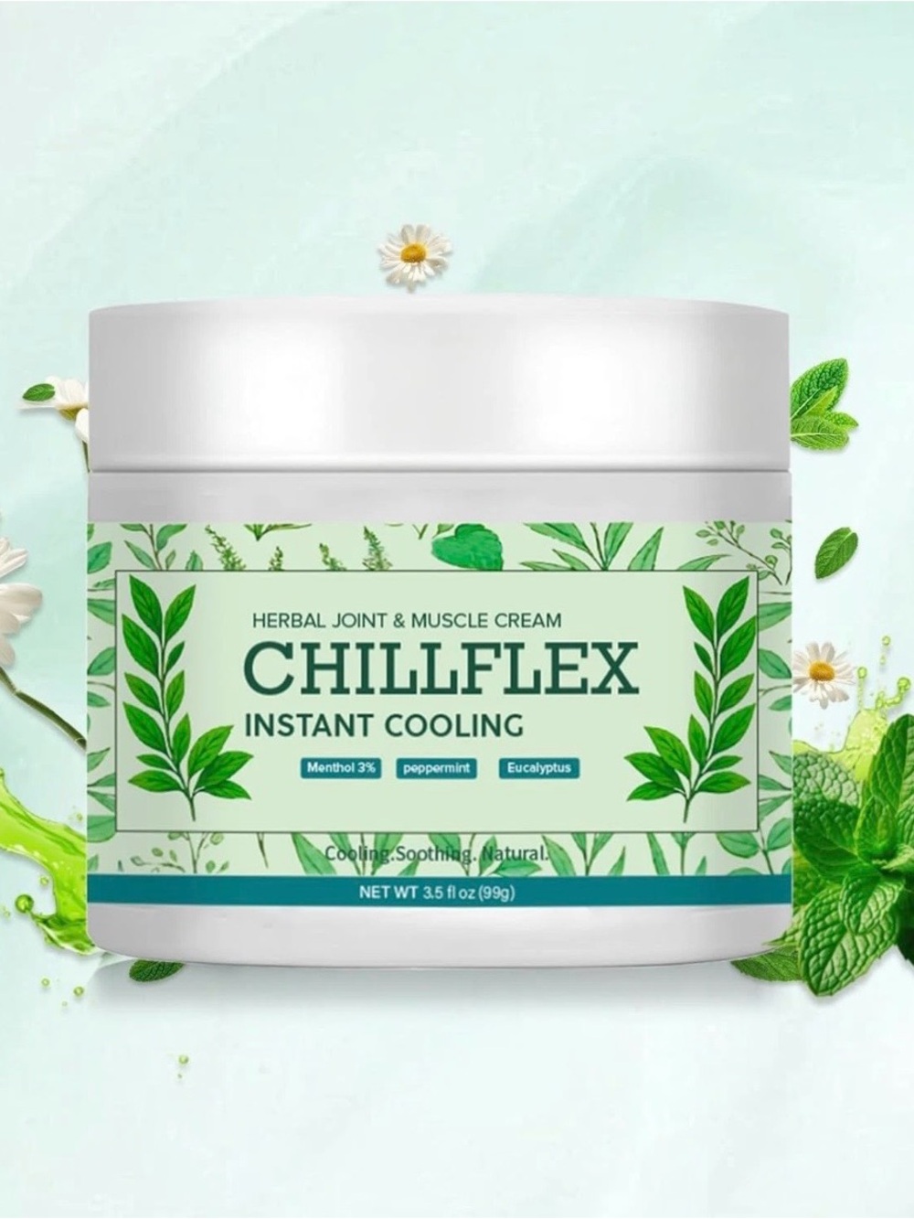 CHILLFLEX Menthol Soothing Cream, Cooling Soothing Gel, Joint Activities Through